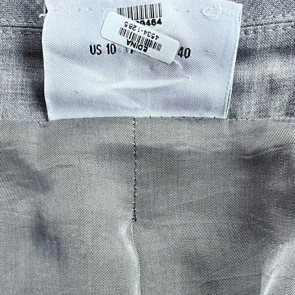AKRIS Punto Minimalist Women’s Gray Wool Two Piece Dress Blazer Suit Size 10/12 - Picture 14 of 16